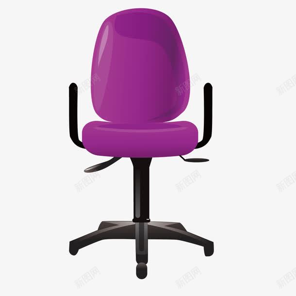 紫色摇椅办公椅座椅png免抠素材_新图网 https://ixintu.com 办公椅 座椅 摇椅 紫色