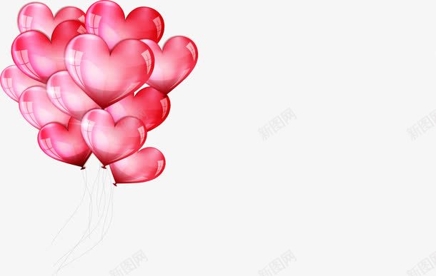 粉色浪漫爱心气球装饰图案png免抠素材_新图网 https://ixintu.com 气球 浪漫 爱心 粉色 装饰图案