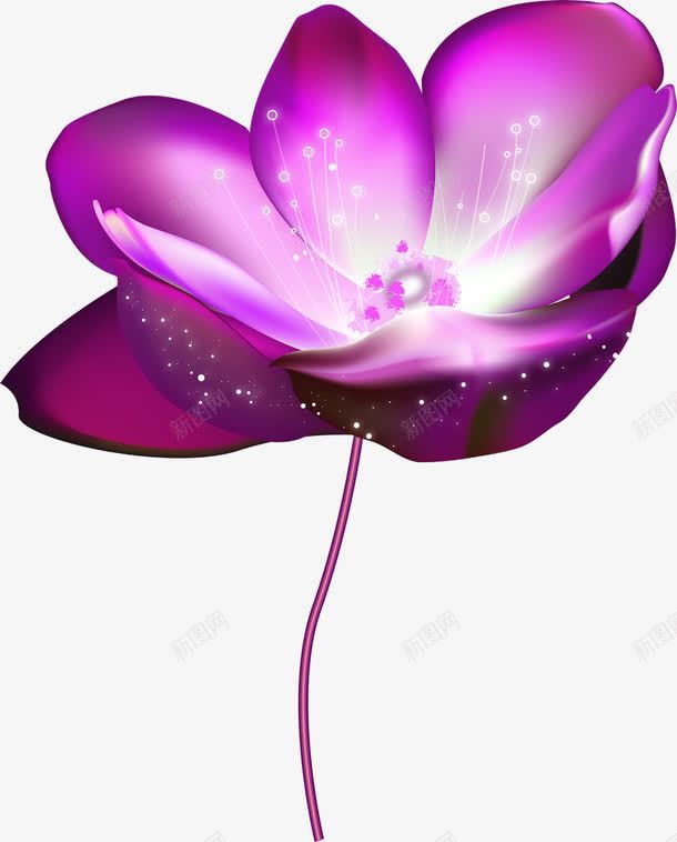 紫色唯美梦幻花朵艺术png免抠素材_新图网 https://ixintu.com 梦幻 紫色 艺术 花朵