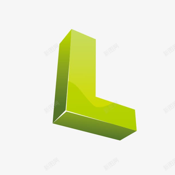 立体字母Lpng免抠素材_新图网 https://ixintu.com L png图形 png装饰 字母 绿色 装饰