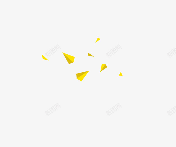 三角形扁平化元素psd免抠素材_新图网 https://ixintu.com 三角形 免扣素材 扁平化元素 黄色
