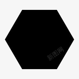形状六角黑色默认图标png_新图网 https://ixintu.com hexagon shape 六角 形状