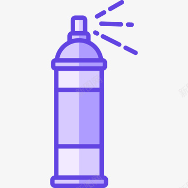 紫色手绘圆柱喷雾元素矢量图图标图标