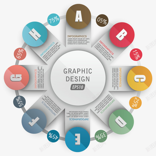 字母图表矢量图eps免抠素材_新图网 https://ixintu.com 创意几何 商务 字母 百分数 矢量图