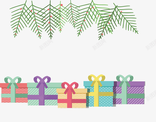 彩色圣诞礼物堆矢量图ai免抠素材_新图网 https://ixintu.com 圣诞礼物 圣诞节 彩色礼物 矢量png 礼物 礼物堆 矢量图