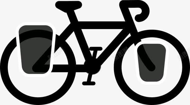 黑色自行车png免抠素材_新图网 https://ixintu.com 坐垫 自行车 车轮