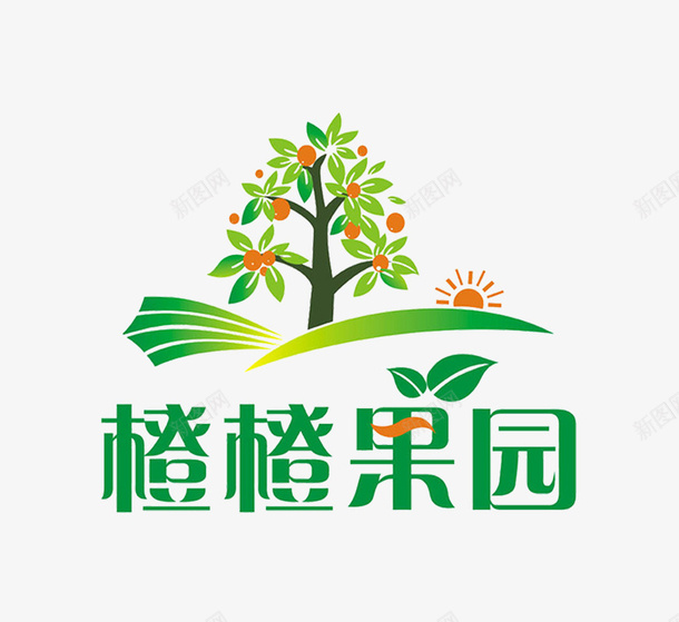 橙橙果园logo图标png_新图网 https://ixintu.com logo logo设计 果园logo 果园logo设计 果园标志 果园标志设计 标志设计