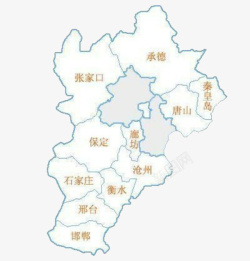 石家庄行政图素材