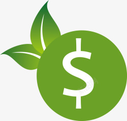 绿色环保符号绿色钱符号矢量图图标高清图片