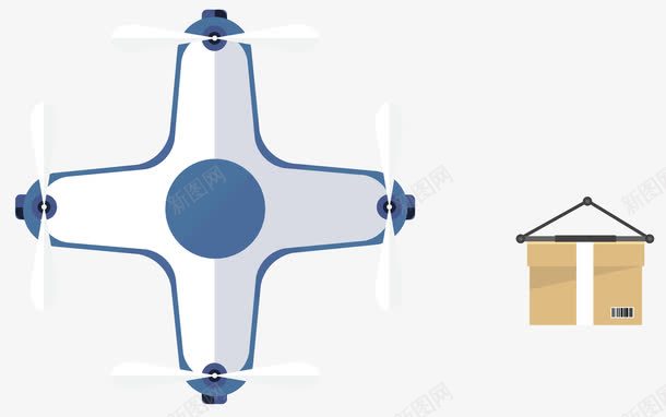 无人机送货png免抠素材_新图网 https://ixintu.com 无人机 无人机演出 矢量素材 送货 送货机