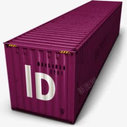 indesign紫色集装箱素材