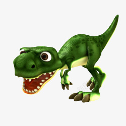 长尾巴恐龙绿色大眼睛恐龙高清图片