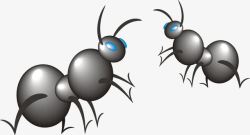 手绘卡通蚂蚁动物椭圆形素材