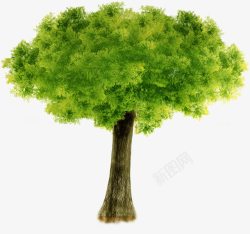 绿色大树公益海报装饰素材