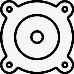 subwoofer低音炮100响应线图标高清图片