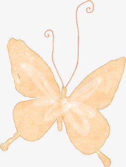 粉色卡通手绘蝴蝶素材