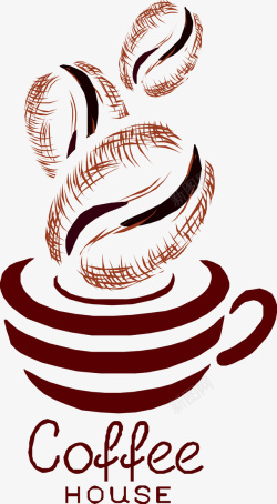 透明的杯子手绘咖啡饮料图矢量图高清图片