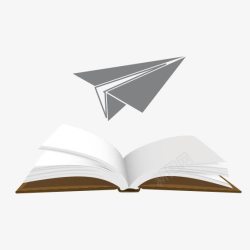 书上的纸飞机素材