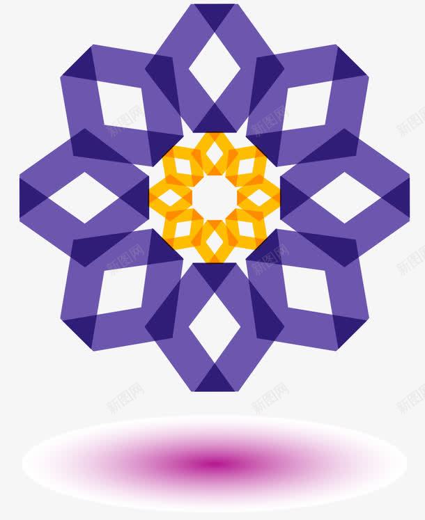 花朵渐变紫色png免抠素材_新图网 https://ixintu.com 花朵渐变 规则图形