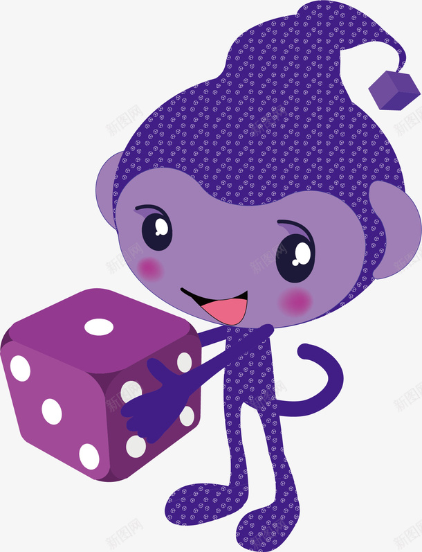 紫色骰子矢量图ai免抠素材_新图网 https://ixintu.com 创意骰子 卡通骰子 投骰子 掷骰子 玩骰子 矢量骰子 骰子元素 矢量图