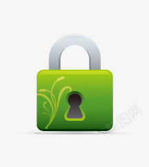 卡通锁psd免抠素材_新图网 https://ixintu.com 绿色 绿色卡通锁 锁