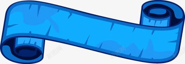 蓝色飘带png免抠素材_新图网 https://ixintu.com 丝带 彩带 蓝色 飘带