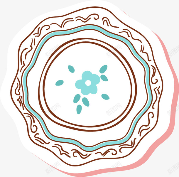 卡通盘子矢量图ai免抠素材_新图网 https://ixintu.com 卡通 盘子 矢量图