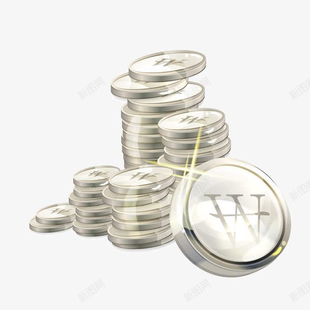 白色的硬币png免抠素材_新图网 https://ixintu.com 模板 白色 白色的硬币 硬币