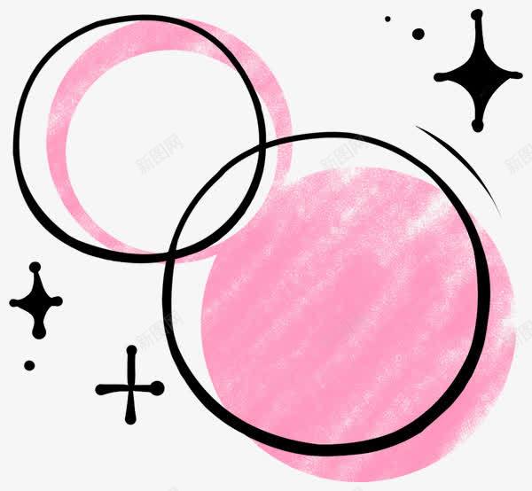 手绘线圈png免抠素材_新图网 https://ixintu.com 手绘画 矢量装饰 粉色 线圈 装饰