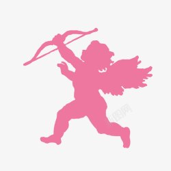 粉色丘比特爱神之箭装饰图案素材