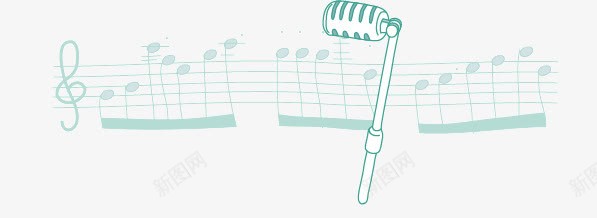 五线谱png免抠素材_新图网 https://ixintu.com 五线谱 音乐符号 音乐素材 麦克风