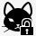 猫锁开放SimpleBlackiPhoneMiniic图标png_新图网 https://ixintu.com cat lock open 开放 猫 锁