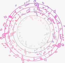 音符免抠粉紫色渐变音符高清图片