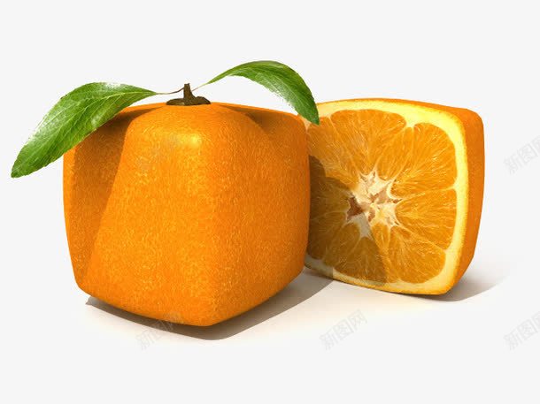 正方形的橙子元素png免抠素材_新图网 https://ixintu.com 元素 新鲜 方体 橙子 水果