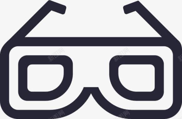 影院信息3D眼镜图标图标