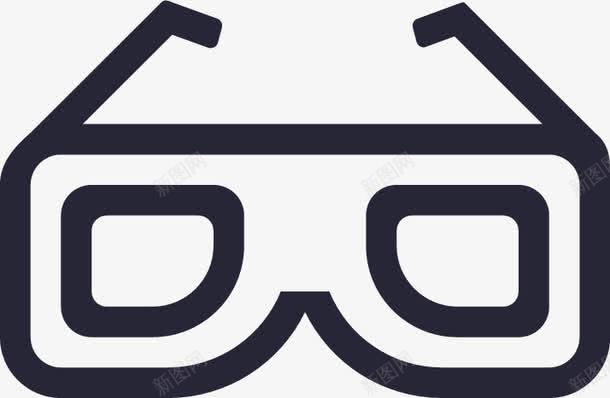影院信息3D眼镜图标png_新图网 https://ixintu.com 影院信息3D眼镜