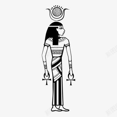 古埃及人像png免抠素材_新图网 https://ixintu.com 古埃及图腾人像