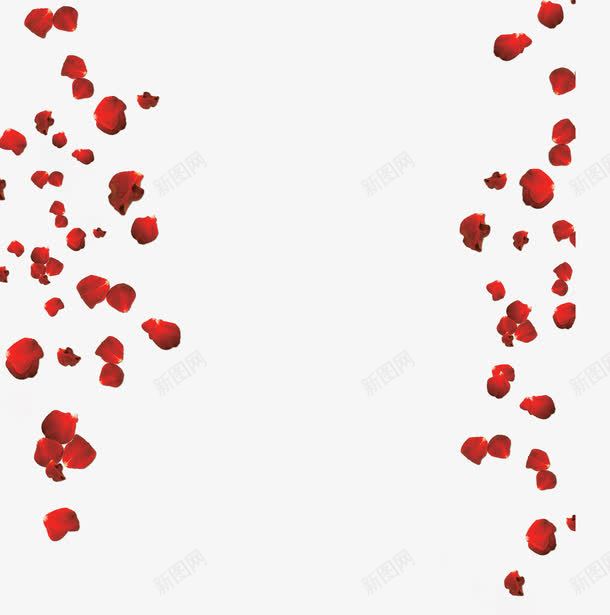 散落的花瓣png免抠素材_新图网 https://ixintu.com 平面 矢量元素 红色 花瓣