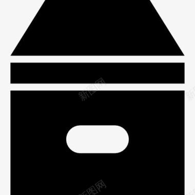盒的角度黑色档案界面符号图标图标