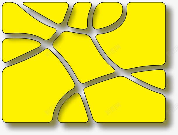 黄色的板块png免抠素材_新图网 https://ixintu.com 分裂 板块 黄色