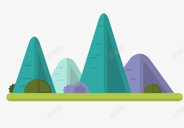 手绘假山png免抠素材_新图网 https://ixintu.com png图片 免费png 免费png素材 山 登山 跑山