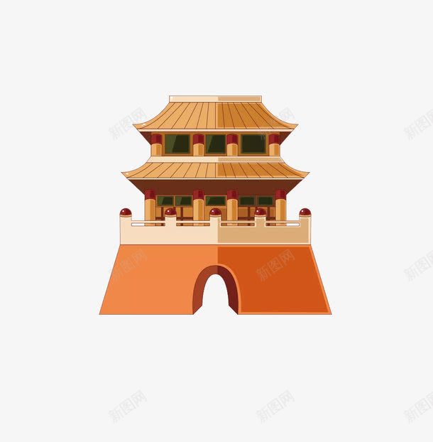 中国风建筑png免抠素材_新图网 https://ixintu.com 中国风 建筑 手绘 简单