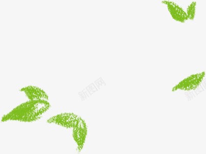 手绘绿色水彩树叶纹理png免抠素材_新图网 https://ixintu.com 树叶 水彩 纹理 绿色