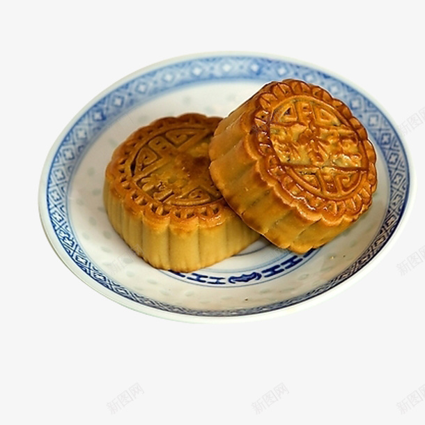 盘子中的月饼png免抠素材_新图网 https://ixintu.com 月饼 盘子 食品