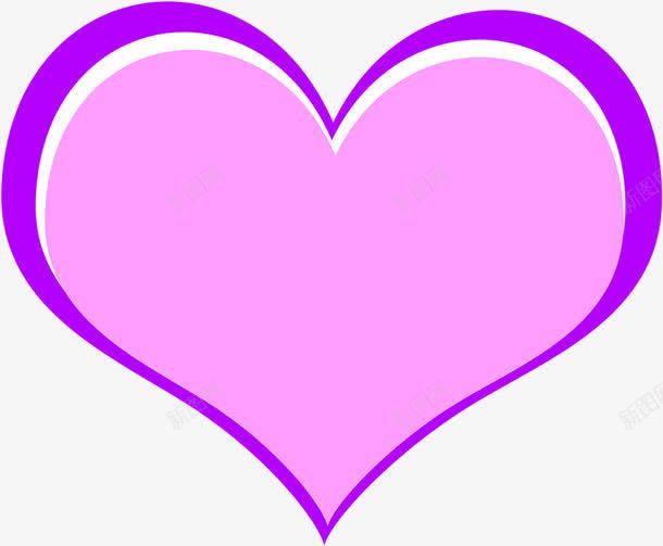 紫色唯美手绘爱心png免抠素材_新图网 https://ixintu.com 爱心 紫色 设计