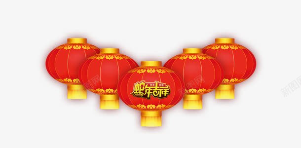 灯笼png免抠素材_新图网 https://ixintu.com 一串串 喜气 新年 灯笼