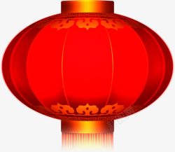 手绘红色简约春节灯笼素材
