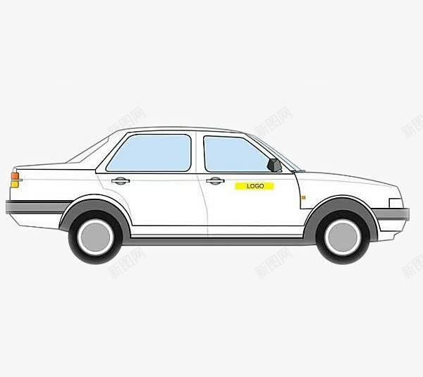 白色手绘汽车图png免抠素材_新图网 https://ixintu.com 水墨汽车 白汽车 白色汽车 白色的车 白轿车 车