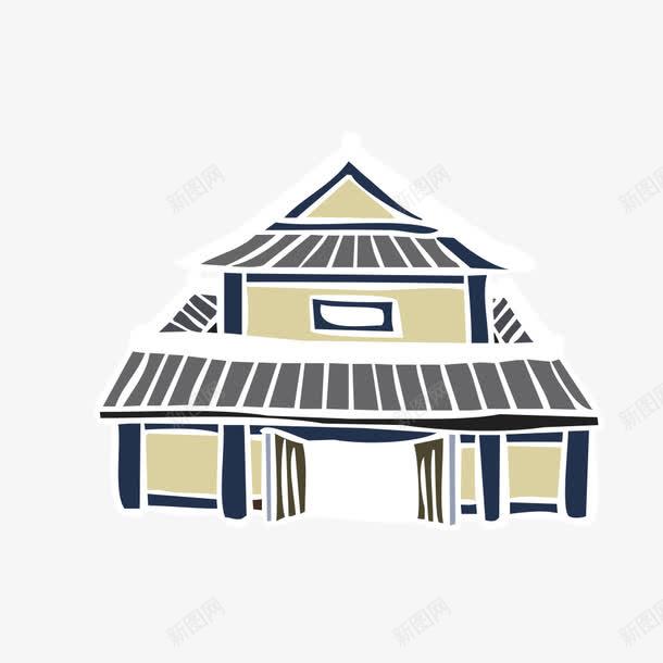 彩色的房屋png免抠素材_新图网 https://ixintu.com png图形 png装饰 房子 房屋 手绘 装饰