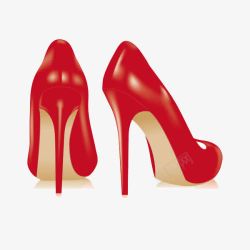 红色女人高跟鞋素材